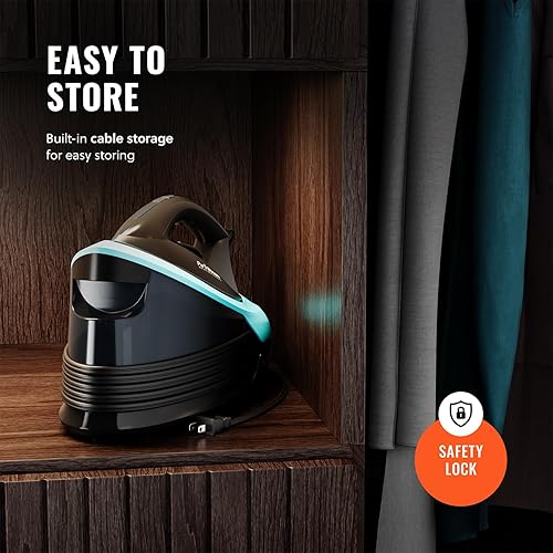 Miniatura 9 de Pursteam Station Max - Plancha de vapor de cerámica para ropa de 1500 W, tanque de agua extraíble de 50.7 onzas, calentamiento rápido,