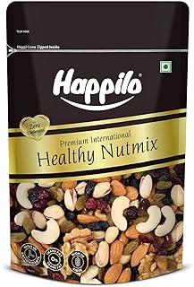 Happilo Premium International Healthy Nutmix, 200g | 7 Superfoods in 1 Mixes | Dry Fruits Contains Almonds, Cashews, Walnu... Price In India
