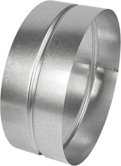 Vent Systems 12'' Inch Galvanized Steel Duct Connector - Round Ventilation Duct Extension - Metal Dryer Vent Coupler - Metal Hose Coupling - Dryer Pipe Connector (12.4"/ 315mm)
