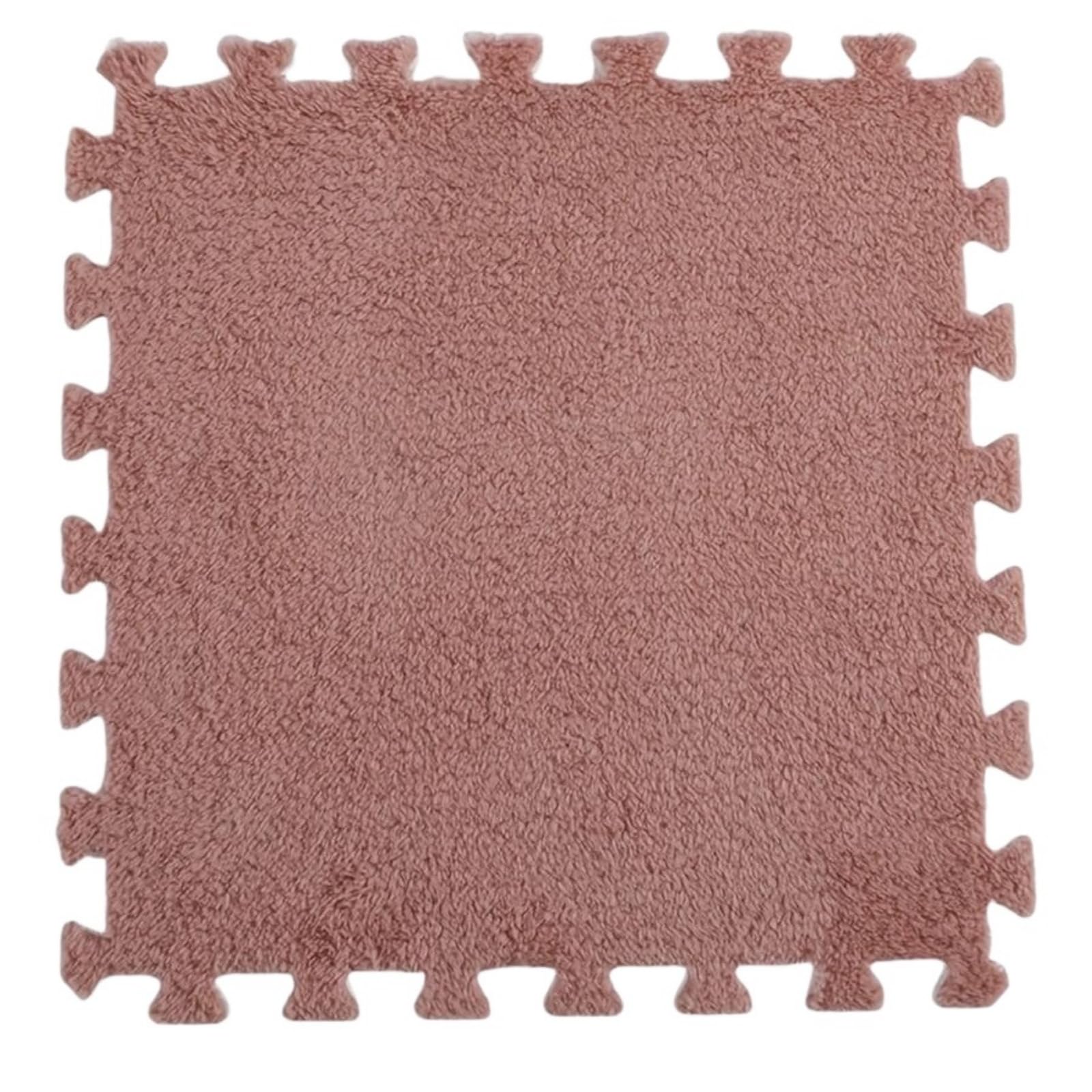 Hiseng 5/10/20 pcs Interlocking Foam Floor Tiles 30x30cm, Squares Puzzle Carpet Tiles Plush Floor Mats Soft Shaggy Foam Rug for Kids Bedroom Living Room Home Decoration (Jade,5pc)
