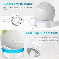 Vista 5 de Dot - Soporte de mesa de 4ª generación, soporte de escritorio ZUOLACO para punto de 4ª generación, soporte base con guía de luz, accesorios