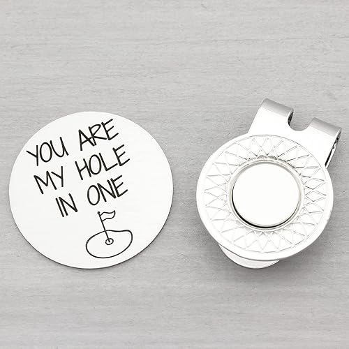 Miniatura 2 de Regalos de golf para hombre, marcador de pelota de golf con clip para sombrero You Are My Hole In One