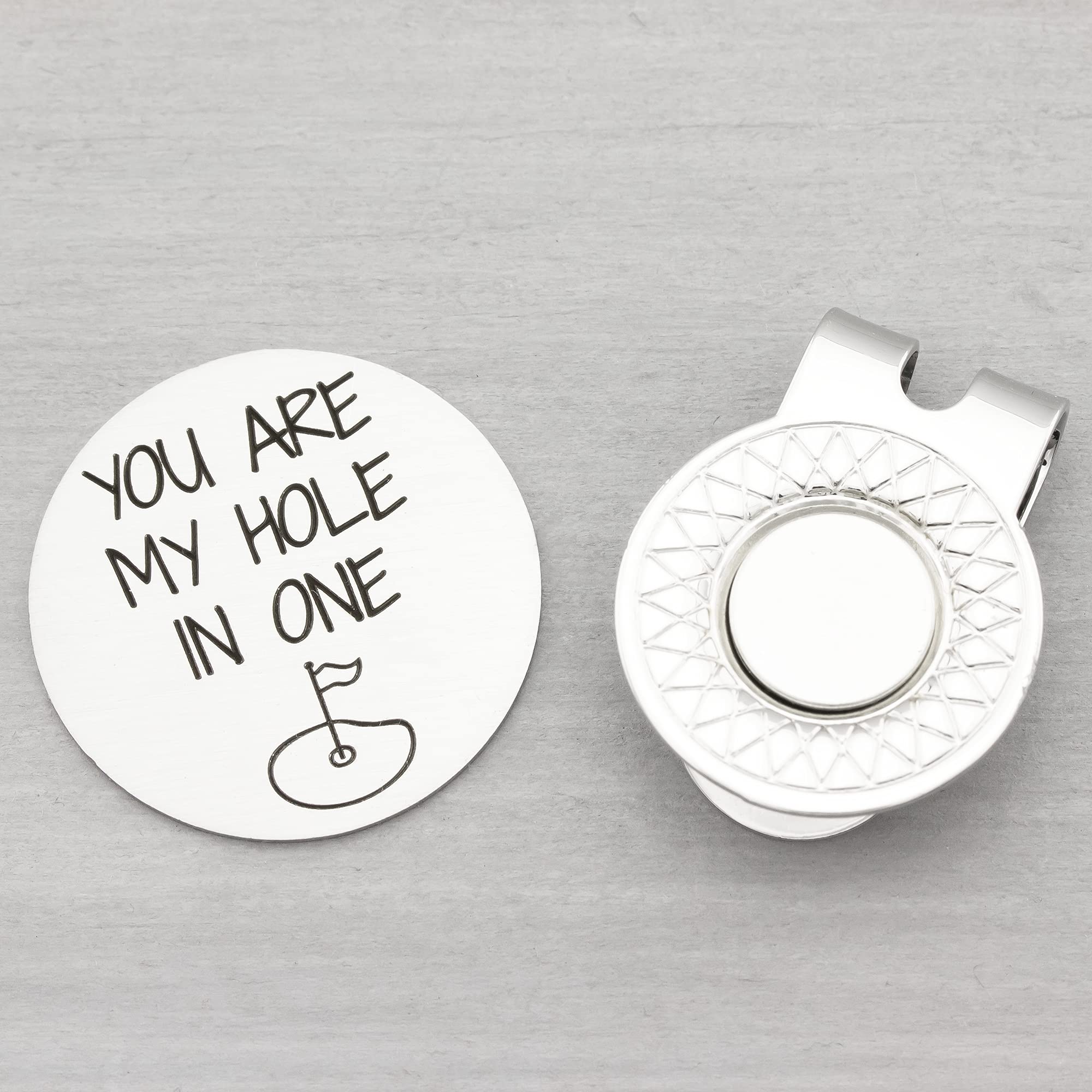 Golf Gifts for Men Golf Ball Marker with Hat Clip You Are My Hole In One