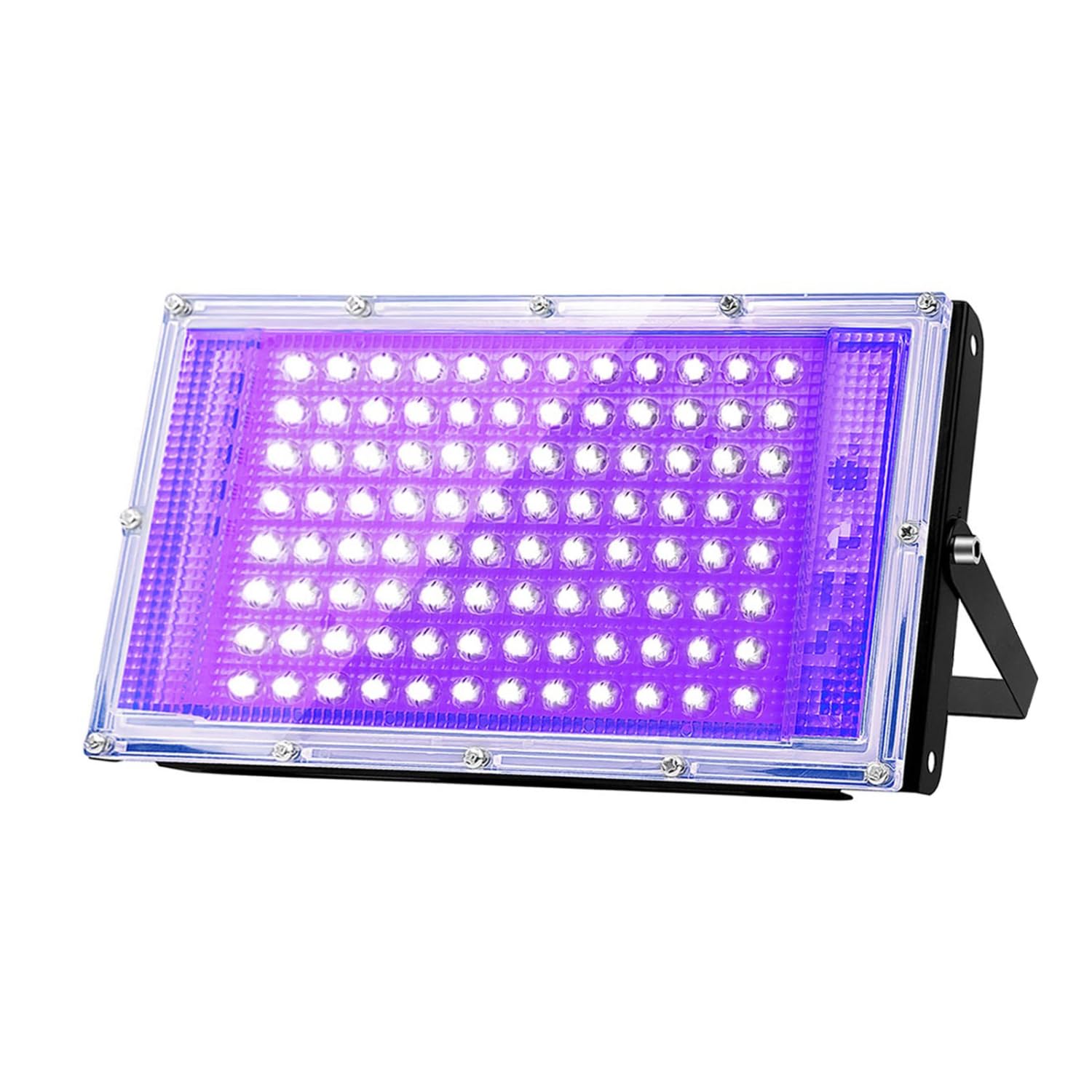 Glostars 100W LED UV Schwarzlicht Strahler, Schwarzlichtlampe, IP66 Wasserdicht, 395-400nm UV Partylicht mit Schalter für Bar, Partyzubehör, Schwarzlicht Deko, Bühnenbeleuchtung (1 Packung）