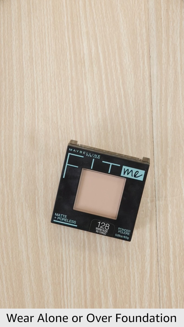 Maybelline Fit Me Matte + Poreless Puder – Warm Nude, 0.28 Unzen (ca. 8 G)