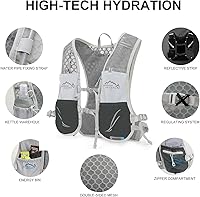 Vista 4 de INOXTO Chaleco Mochila de Hidratación, Chaleco Ligero para Correr con Bolsa de Agua de 1.5L Mochila de Día para Senderismo, Carrera de Senderismo
