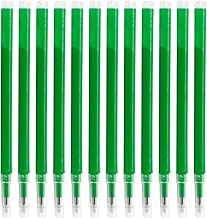 Confezione di 12 ricariche cancellabili verde, 0,7 mm, di alta qualità, compatibili con penne Pilot Fixion, lunga durata di scrittura di 400 m, inchiostro termosensibile (verde, 0,7 mm)