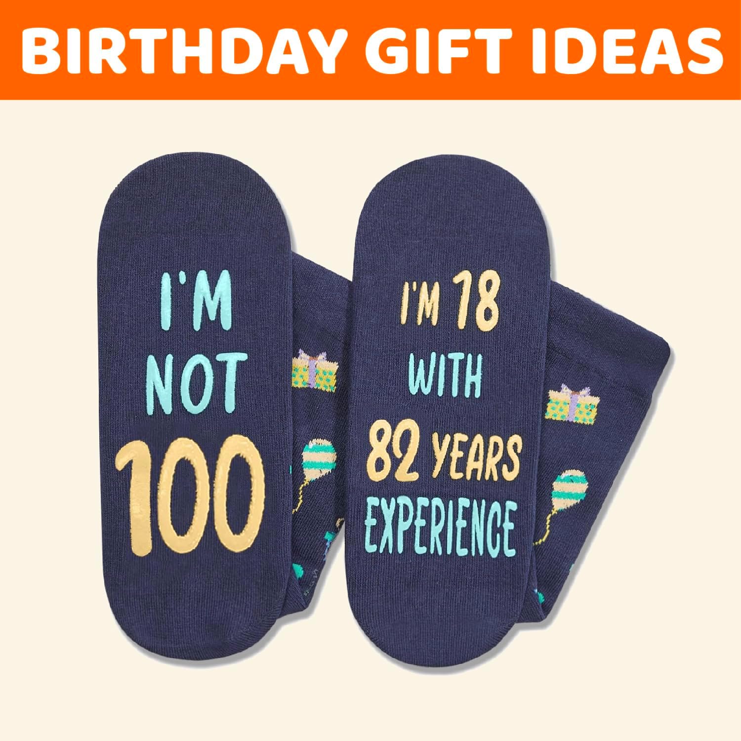 HAPPYPOP Birthday Gifts Idea for Adults - Bday Socks for 85 90 95 100 Year Olds Citizens - Image 5