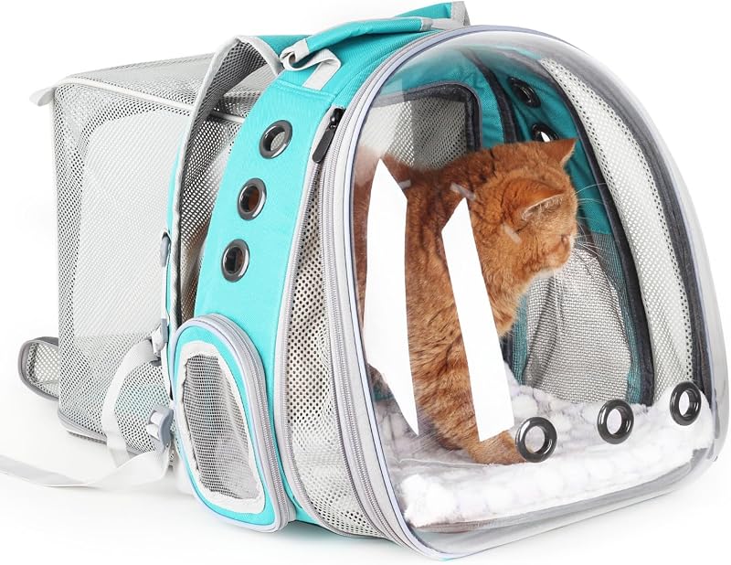 Mochila Expansível para Transporte de Cães e Gatos LOLLIMEOW com Janela Bolha Panorâmica – Lolli-Popular
