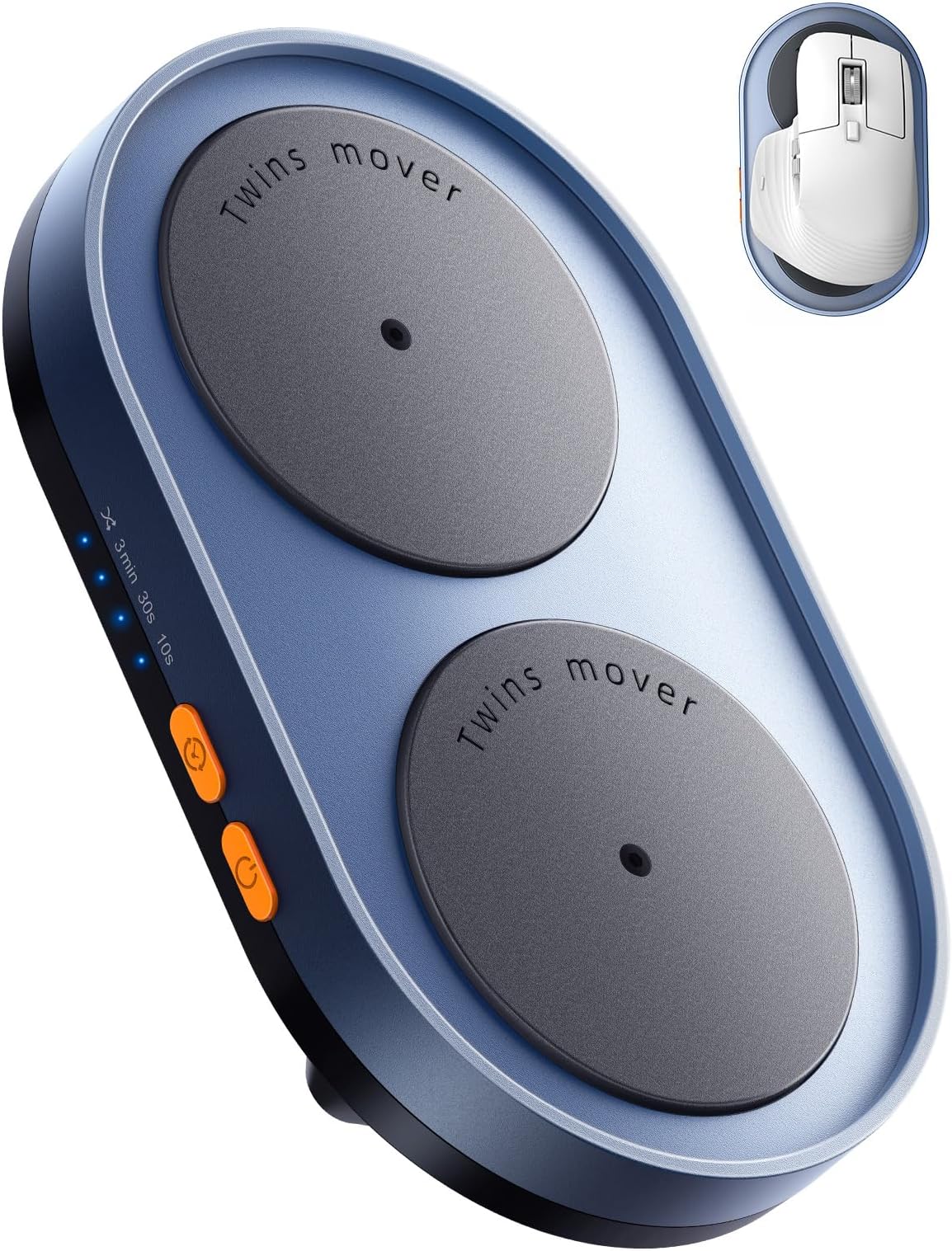 STARVIKY Dual Turntable Mouse Jiggler - Silent Mechanical Movement with Random Function, Efficient Motion, Undetectable Mouse Mover, Timer, Keep Computer Awake - Fashionable & Durable, Driver-Free