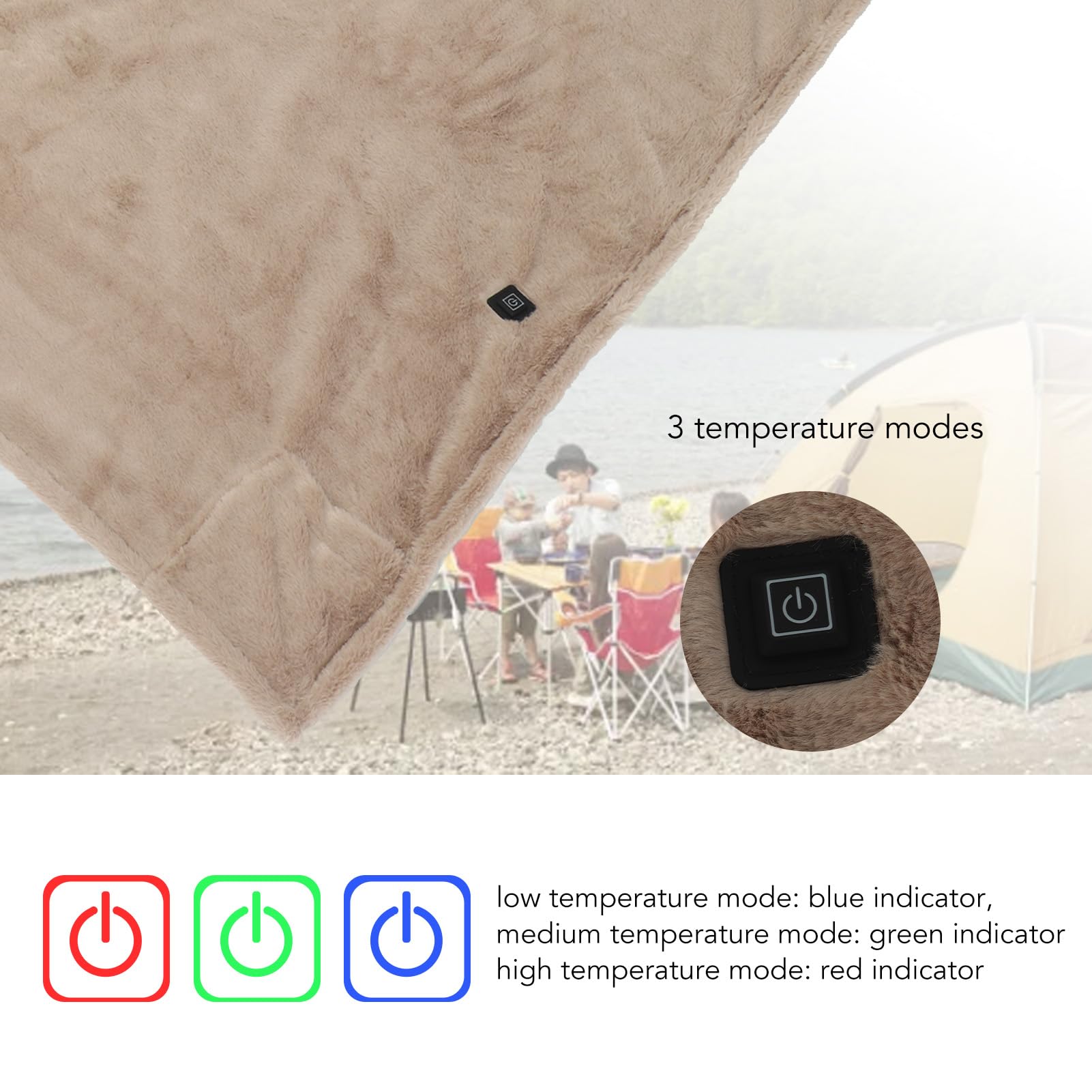 Kintiwe Elektrische deken, elektrische warmtedeken, elektrische deken met 20.000 mAh accu, draadloos, verwarmingskussen voor nek en schouder met 4 verwarmingszones en 3 temperatuurniveaus