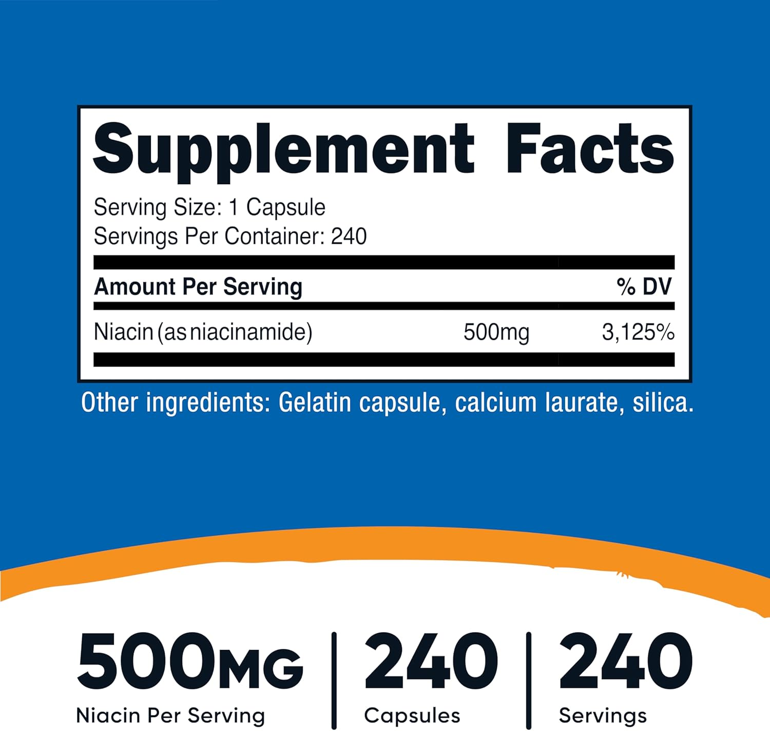 Nutricost Niacinamide (Vitamin B3) 500mg, 240 Capsules (3 Bottles)