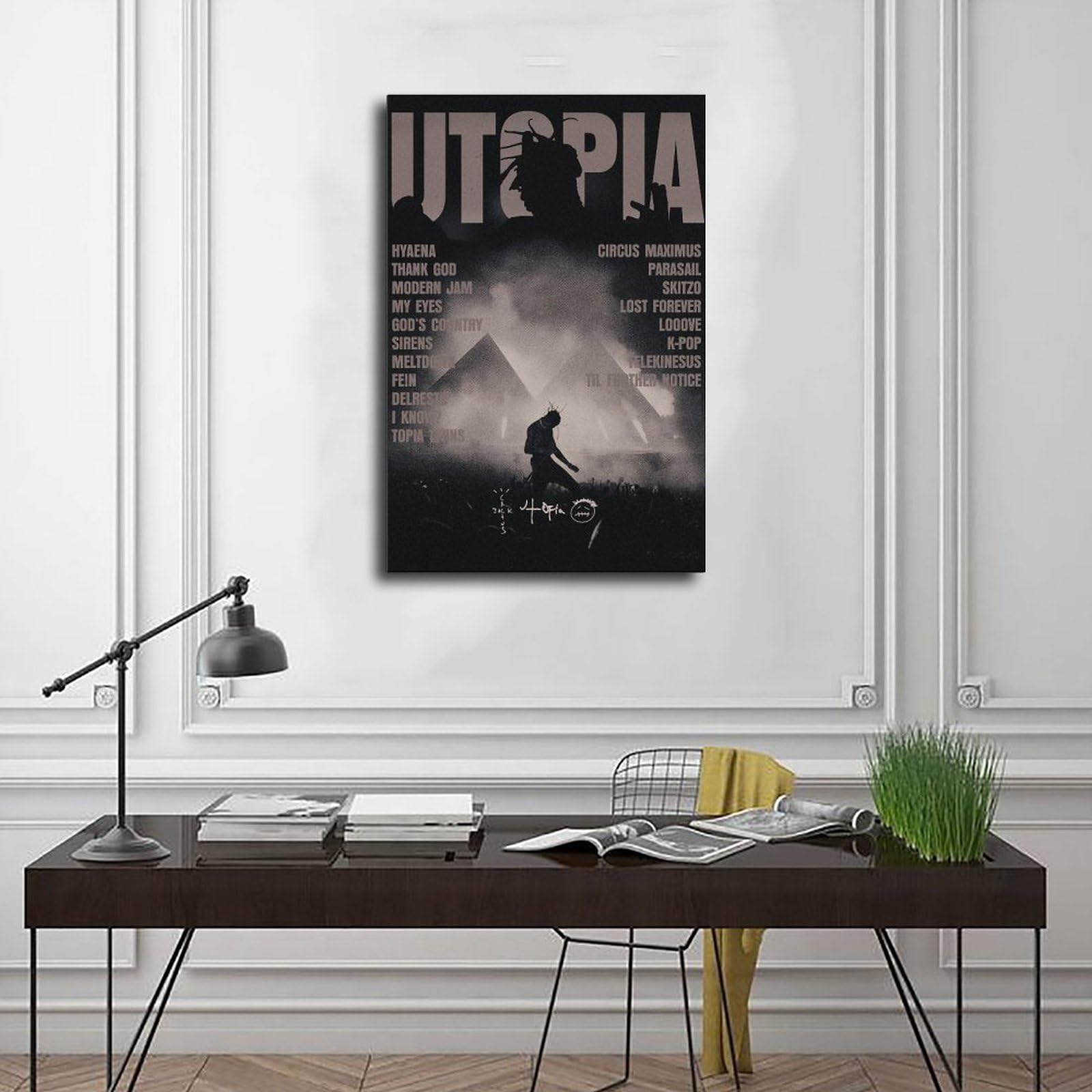 Posterset Set de 2 affiches sur toile Noir/blanc – Paysage d'hiver