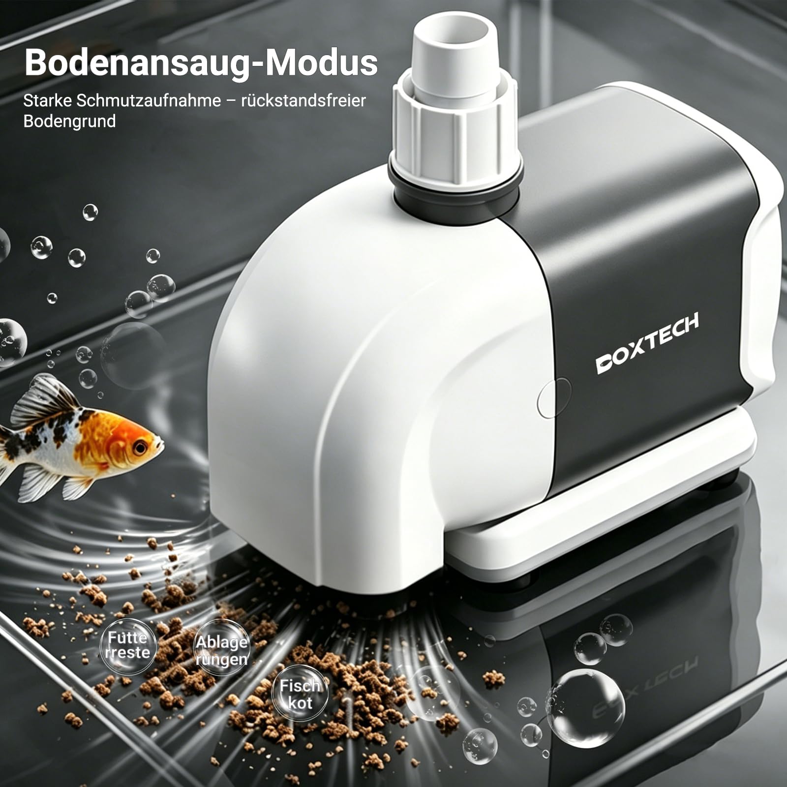 Boxtech Bomba sumergible para acuario, 25 W-1500 L/H, bomba de agua para acuarios, bomba de suministro con 3 boquillas