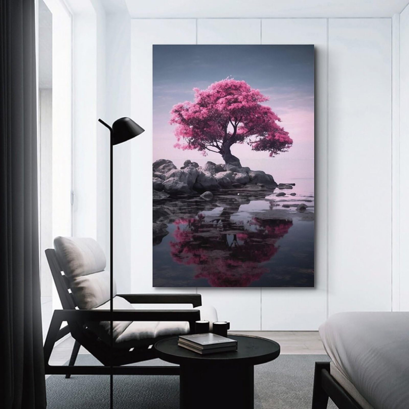 Terp 5 poster artistici da parete con fiori di ciliegio, idea regalo per amici, camera da letto, soggiorno, decorazione estetica moderna con cornice, 20 x 30 cm