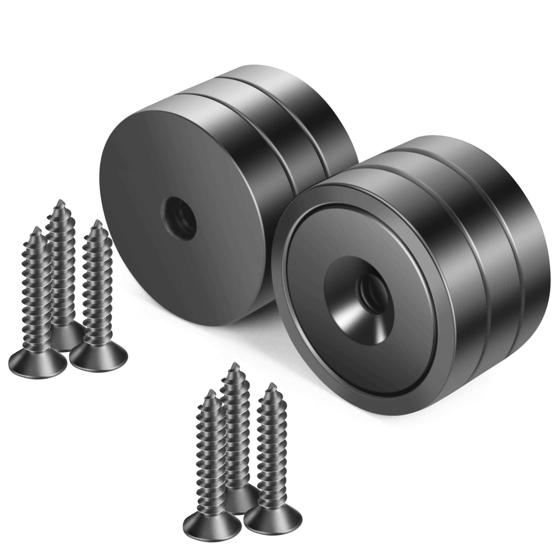 Neosmuk Magnets with Screws,22lbs+ Heavy Duty Rare Earth Neodymium Mounting Magnets with Holes, Countersunk Round Disc Industrial Magnets for Wall Mounting, 10 Pack — Amazon image 15