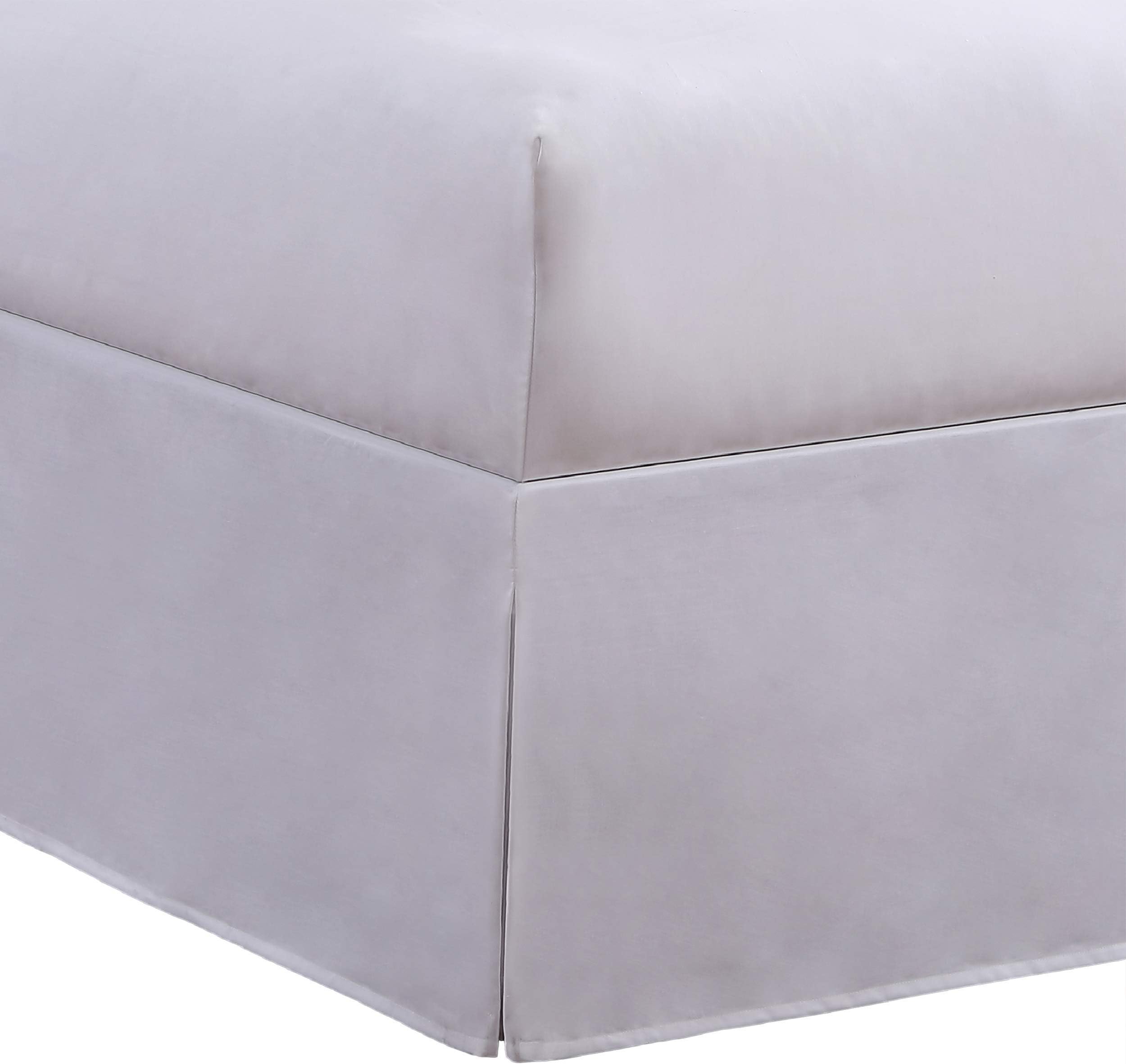 Bed Maker's Levinsohn Never Lift Your Mattress Classic 14” Drop Length Pleated Styling King FRE24514WHIT04