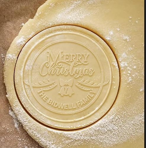 Miniatura 4 de Sello de galletas de Navidad personalizado 2025 con el apellido de tu familia, ideal para hornear y decoración navideña, regalo ideal para