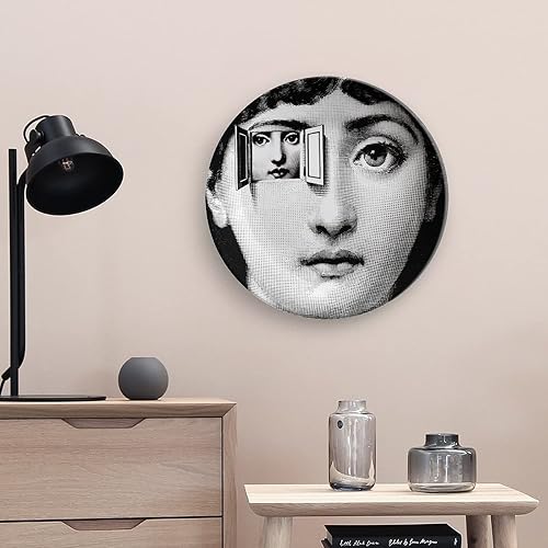 Miniatura 5 de Lina Cavalieri Plato decorativo Fornase para maquillaje de cara, para colgar en la pared, incluye soporte y gancho de resorte especial, estilo de