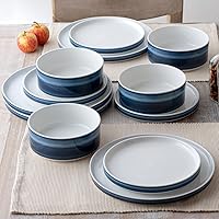 Vista 6 de Noritake ColorStax Ombre Indigo - Juego de 12 piezas, servicio para 4