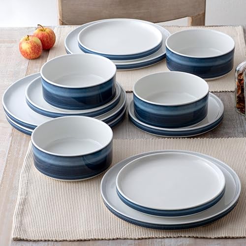Miniatura 6 de Noritake ColorStax Ombre Indigo - Juego de 12 piezas, servicio para 4, multicolor
