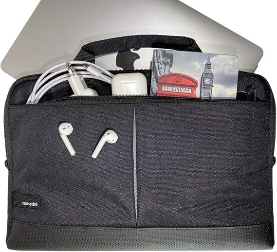 Moserini 13 - 13.3 Taban Korumalı, Omuz Askılı Macbook Air-Pro Laptop Çantası (Siyah)