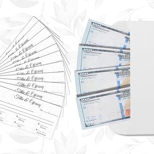 Miniatura 7 de 200 sobres de oferta de iglesia, sobres de tamaño de factura de mi oferta, sobres de diezmo para donaciones, ocasiones religiosas (estilo elegante)