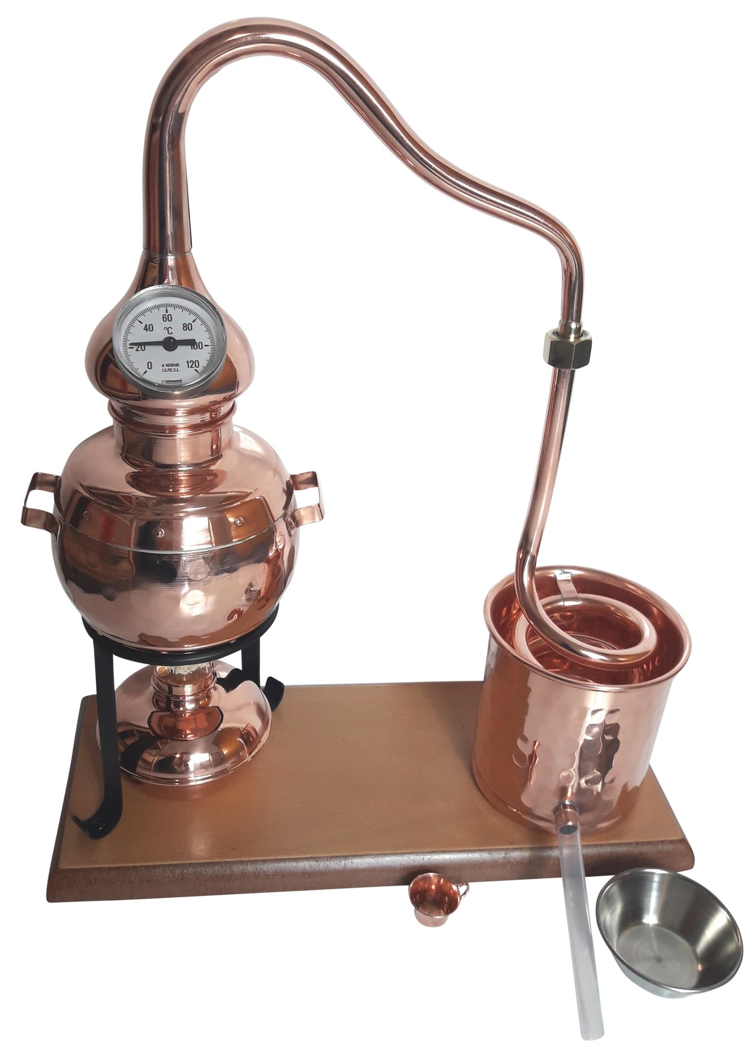 Destillieranlage "Alambic Classico mit Thermometer" (0,5 Liter) | Destillieranlage für Hydrolate (Pflanzenwasser), destilliertes Wasser