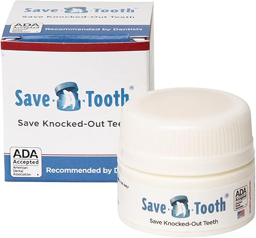 Save-A-Tooth Kit de conservación ahorra hasta 4 dientes arrancados hasta 24 horas para evitar la pérdida permanente de dientes, fabricado por