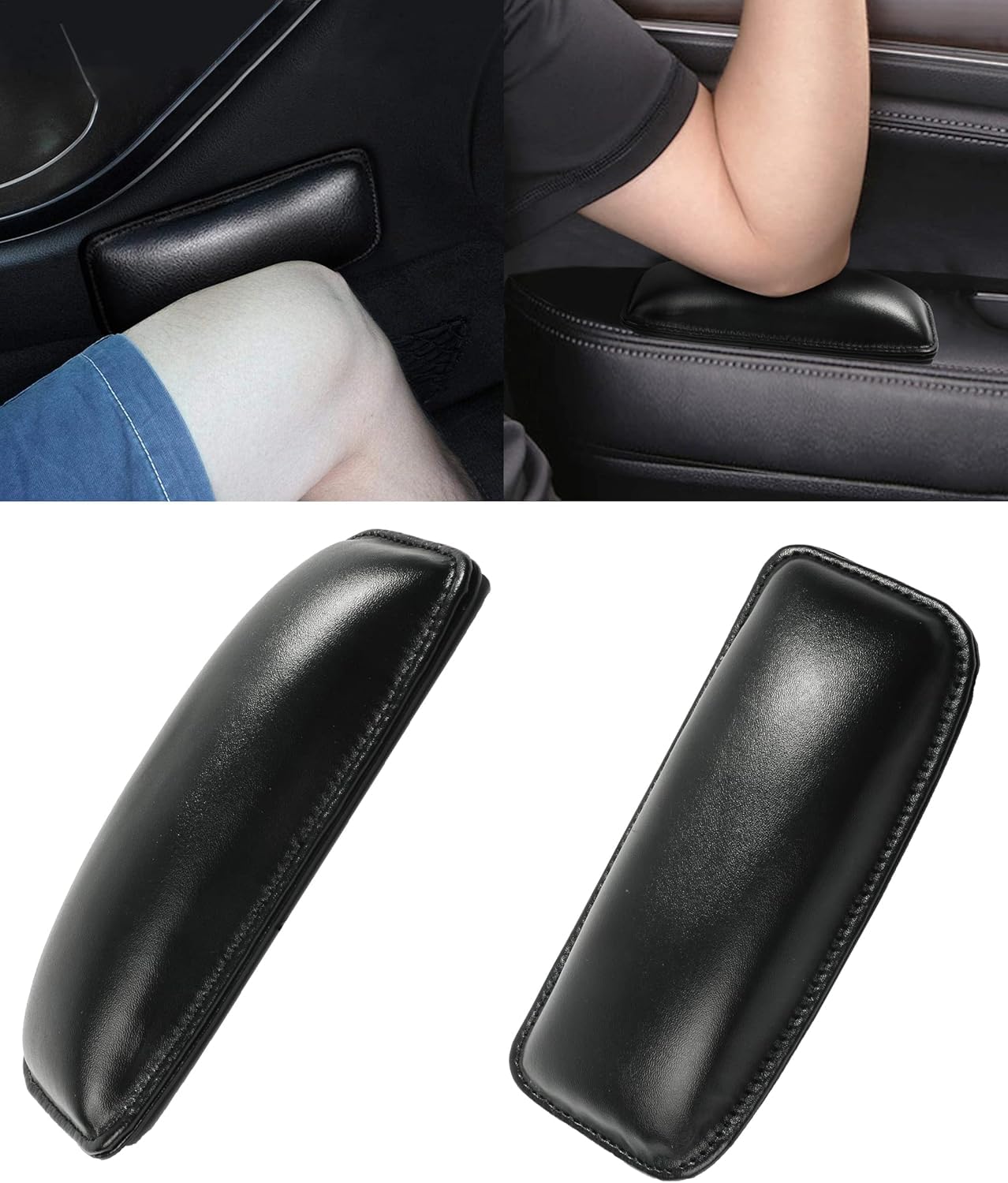 Woniyal Car Door Armrest Cushions for Audi Q4 e tron 2021-2028, 4PCS Auto Arm Rest Pillow Pads Interior Trim Protective Cover Soft Leather Elbow Support