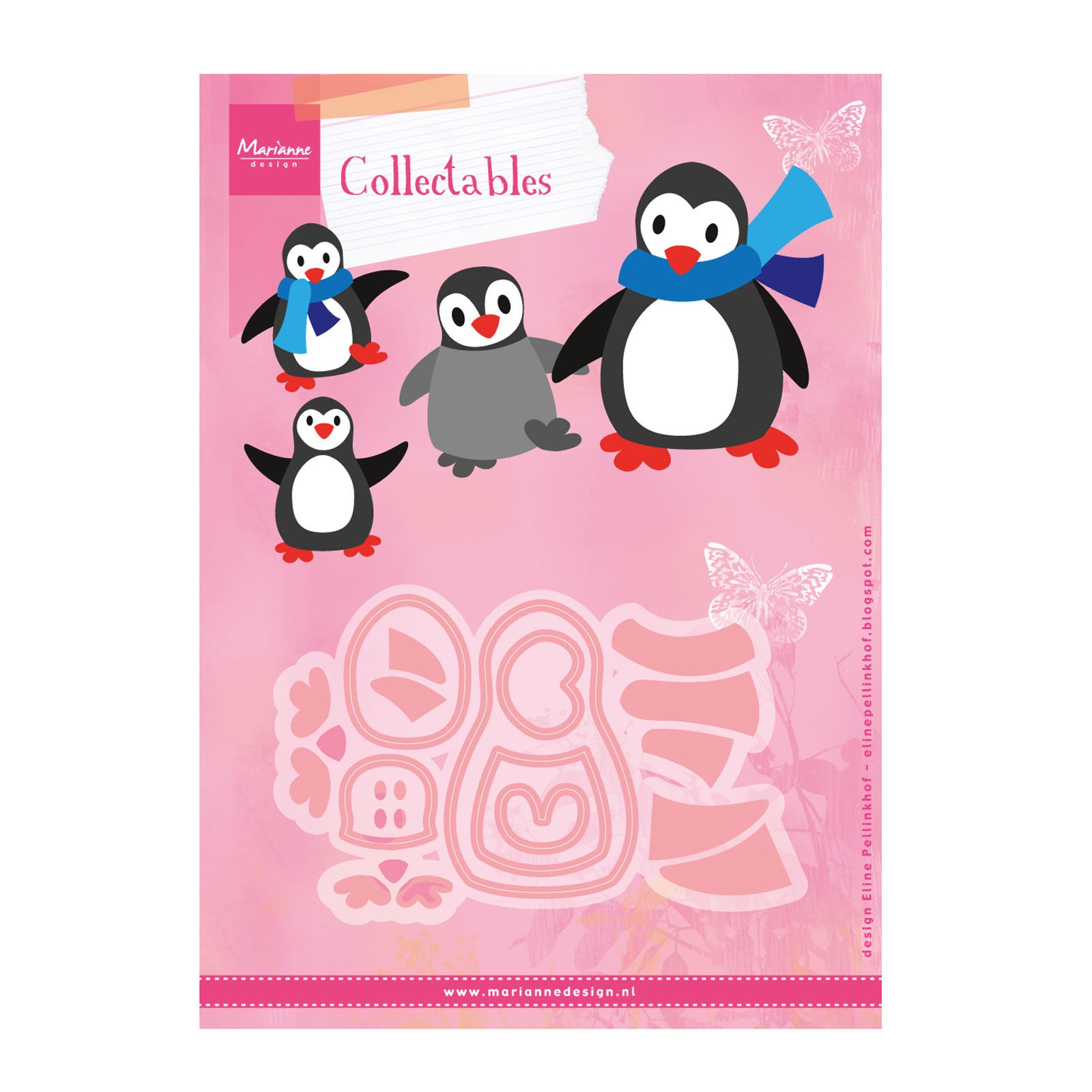 Marianne Design Collectables Cutting Dies - Eline's Penguins COL1416