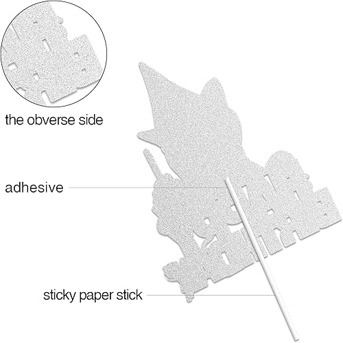 Miniatura 3 de Decoración de pastel de feliz cumpleaños con purpurina negra para mascotas, suministros de decoración de fiesta de cumpleaños