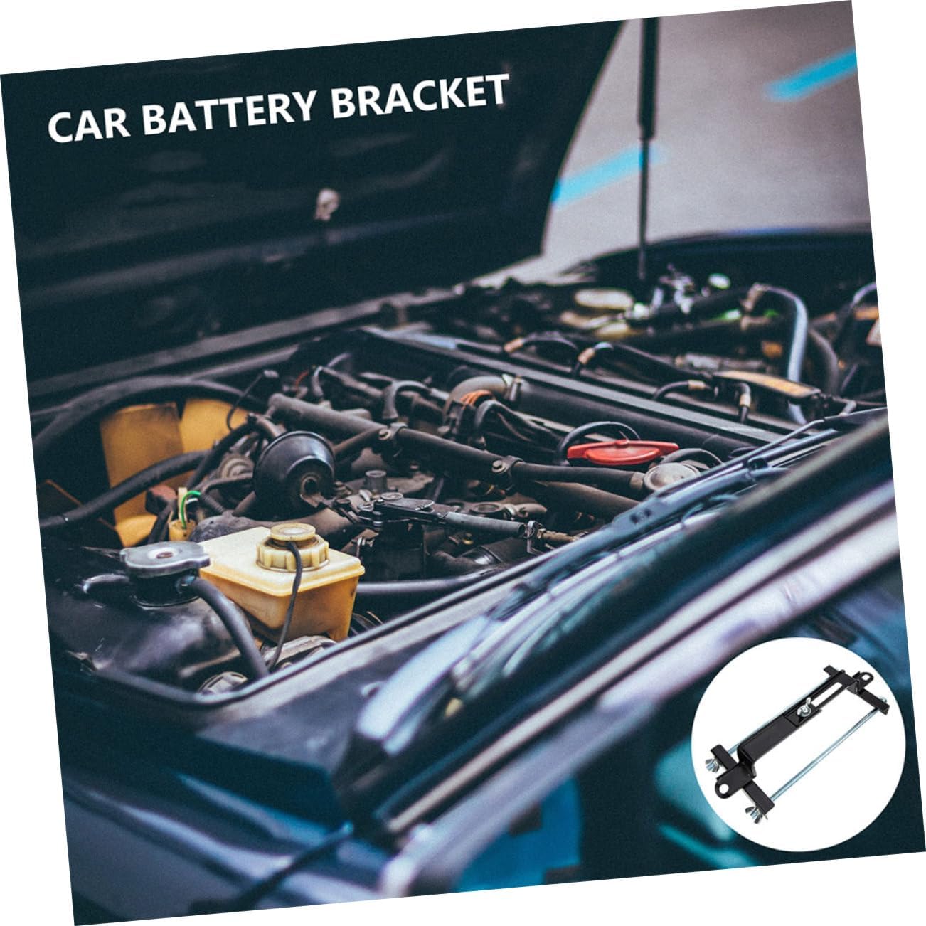 2pcs Adjustable Metal Car Battery Mount Bracket Durable Hold Down Tie Down Holders for Stabilizing Various Battery Models Easy Installation