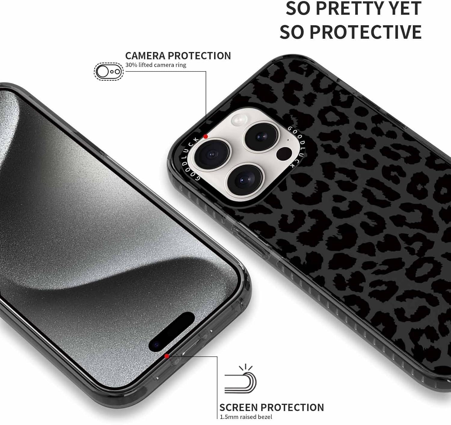 2 Pack Cute Clear Cheetah Leopard Phone Case for iPhone 16 Pro 6.3 inch, Aesthetic Trendy Soft Slim Fashion Protective Shockproof TPU Bumper Cover for Women Girls-Cheetah Leopard - Image 4