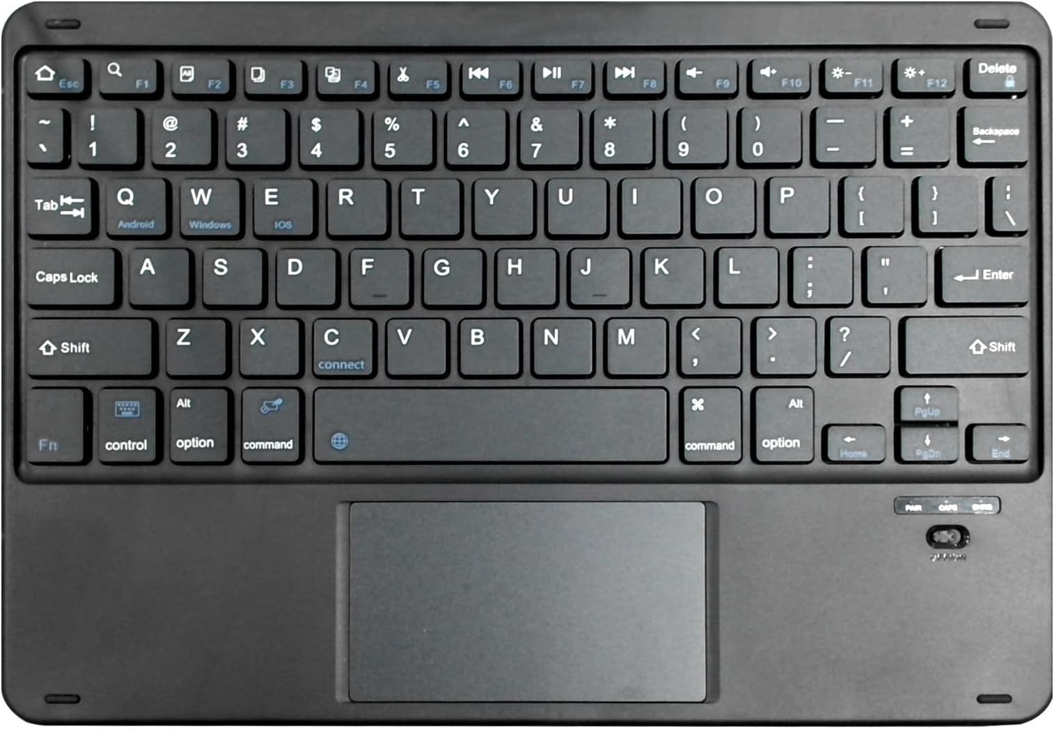 Blackview K1 Bluetooth Keyboard with Touchpad, Slim Ergonomic Design, Universal Tablet Keyboard, Wireless Keyboard for iOS, Android, Windows, Tab12 Tab11 Tab10Pro keyboard- Black