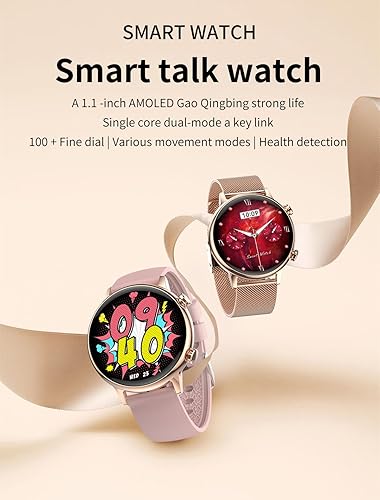 Miniatura 2 de Relojes inteligentes para mujer, reloj inteligente de 1.1 pulgadas de tamaño más pequeño, reloj de seguimiento de actividad física para teléfonos