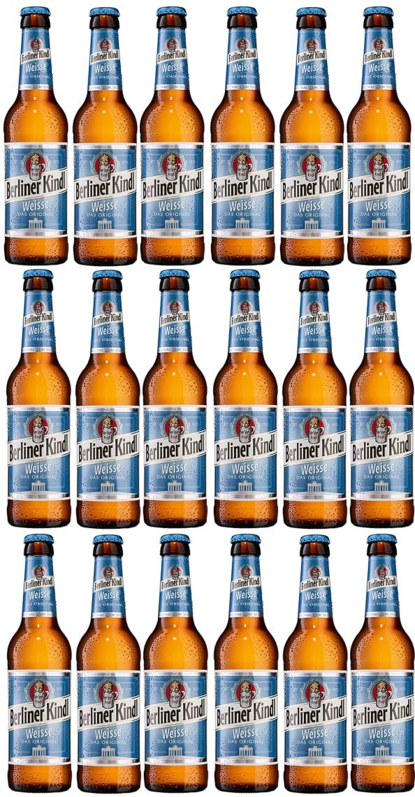 18 Flaschen Berliner Kindl Weisse Orginal a 0,33 L 3% vol. inkl. MEHRWEGPFAND + Space Keks gratis a 45 g von Onlineshop Bormann