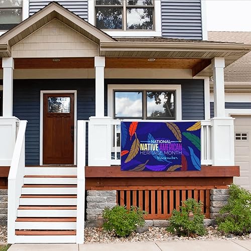 Miniatura 4 de Póster del Mes de la Herencia Nativa Americana, telón de fondo festivo, decoración de fondo grande, decoración del hogar para fiesta, pancarta de