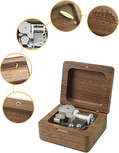 Miniatura 21 de Caja de música Sinzyo con mecanismo de madera tallada clásica caja musical regalo para Navidad, cumpleaños, día de San Valentín, el mejor regalo
