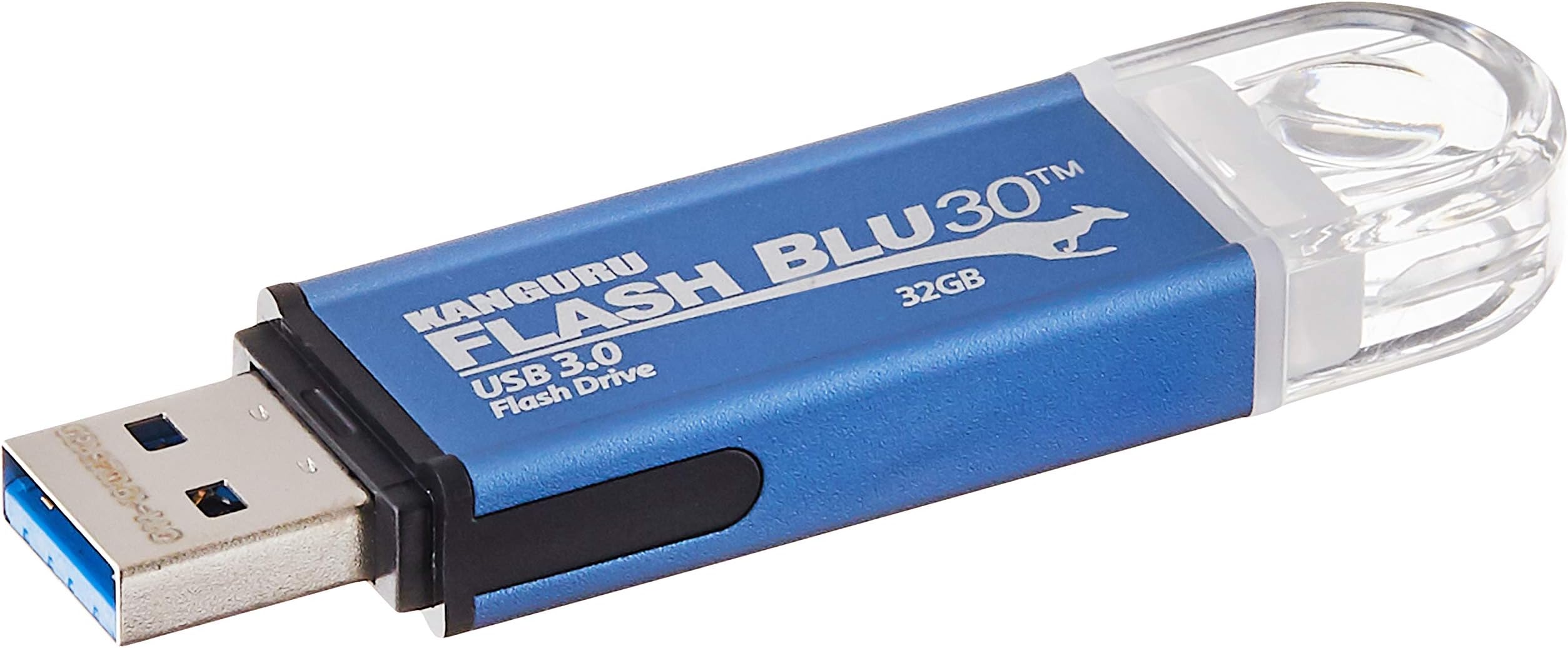 KanguruFlashBlu30 – 32GB USB Flash Drive – Physical Write Protection Switch - Super Fast USB 3.0
