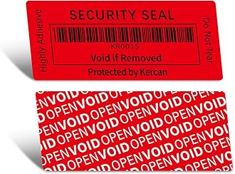 240 PCS Tamper Evident Seals 60 x 25 mm Tamper Tape Tamper Proof Stickers Total Transfer Tamper Tamper Evident Tape Security Tape (Red)