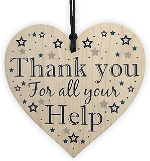 RED OCEAN Thank You Gift For Friend Volunteer Special Teacher Teaching Assistant Mentor Midwife Gift Thank You Colleague Wooden Heart Plaque