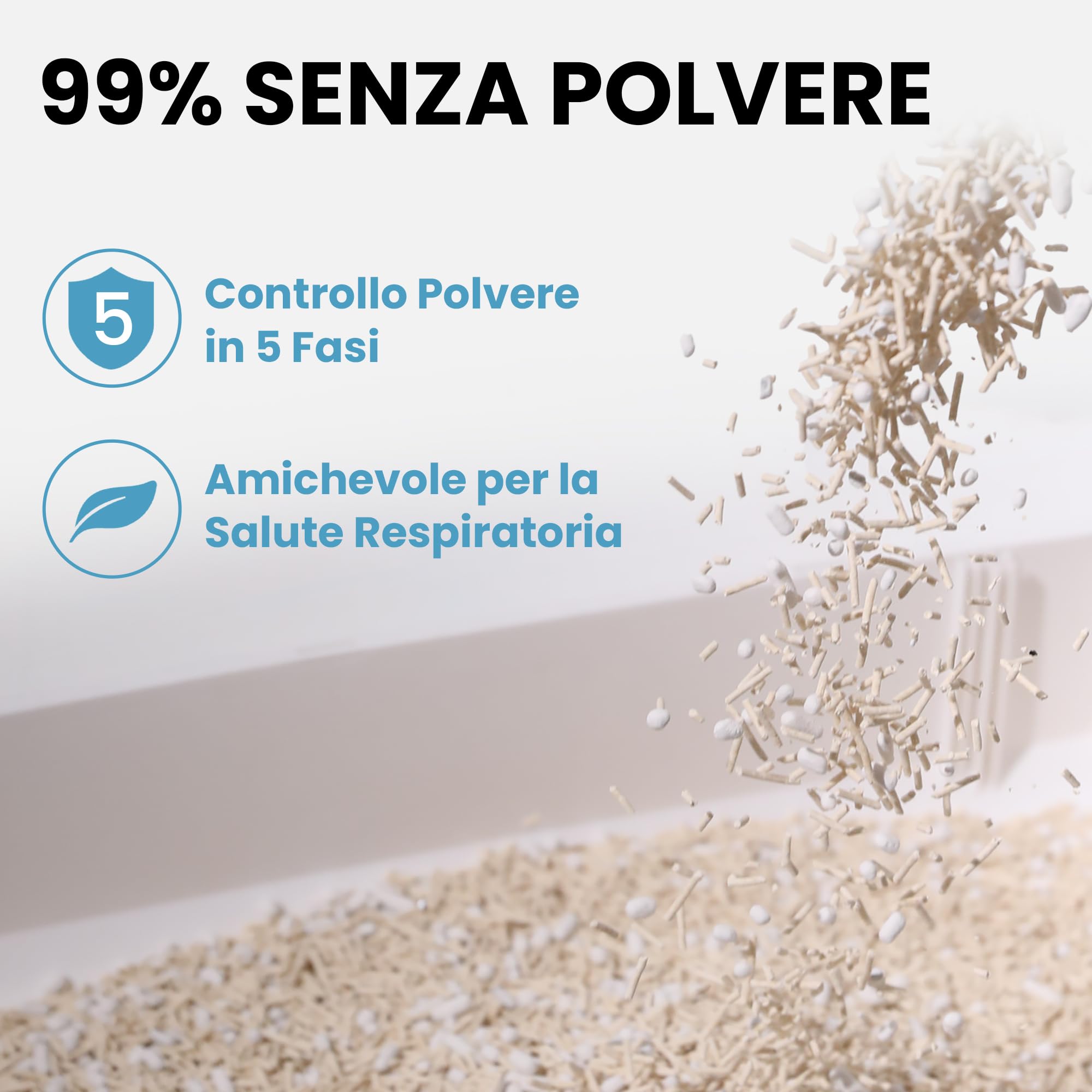 FUKUMARU Lettiera per Gatti al Tofu Biodegradabile-24L, Super Assorbimento (Risparmio 10%+), Lettiera Agglomerante Rapido,Senza Polvere,Durata Prolungata,Controllo Odori Intensivo,Smaltibile nel WC.
