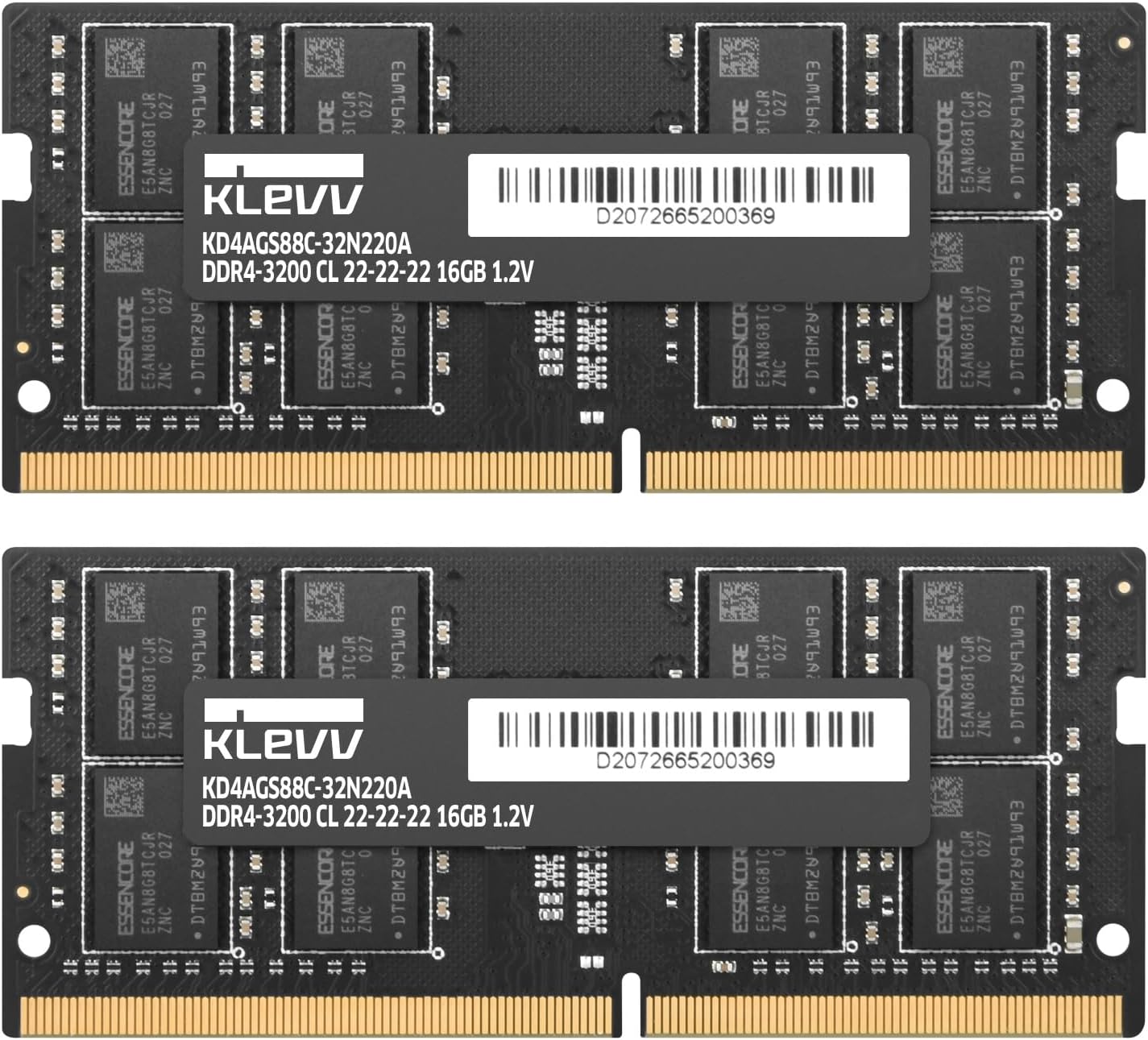 KLEVV DDR4 32GB (2x16GB) 3200MHz CL22 1.2V SODIMM Laptop Ram Memory SK Hynix Chip (KD4AGSA80-32N220D) KLEVV DDR4 32GB (2x16GB) 3200MHz CL22 1.2V SODIMM Laptop Ram Memory SK Hynix Chip (KD4AGSA80-32N220D)