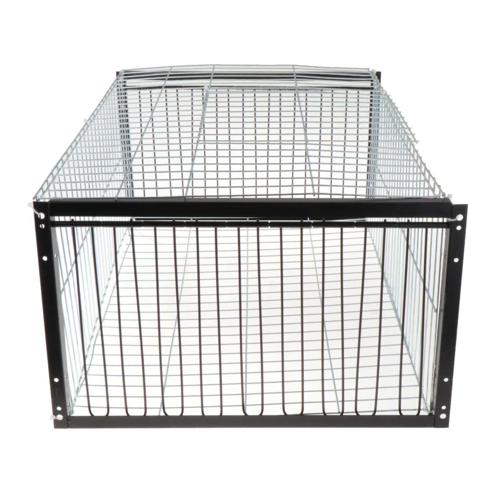 MagiDeal Pigeon Cage Chicken Cage Metal Bird Supplies for Small Birds Automatic Pigeons Collection Pigeon Coop for Chicken Farms, 2 Entrance, with skylight