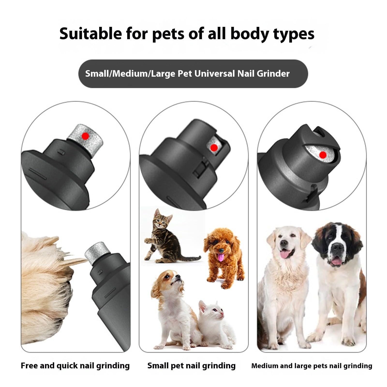 USB Ricaricabile Chiodi Del Cane Trimmer 2 Modalità di Regolazione Silenzioso Unghie Grinder Per Pet Uso quotidiano Gatti Efficiente Grooming Strumento Cane Nail Trimmer