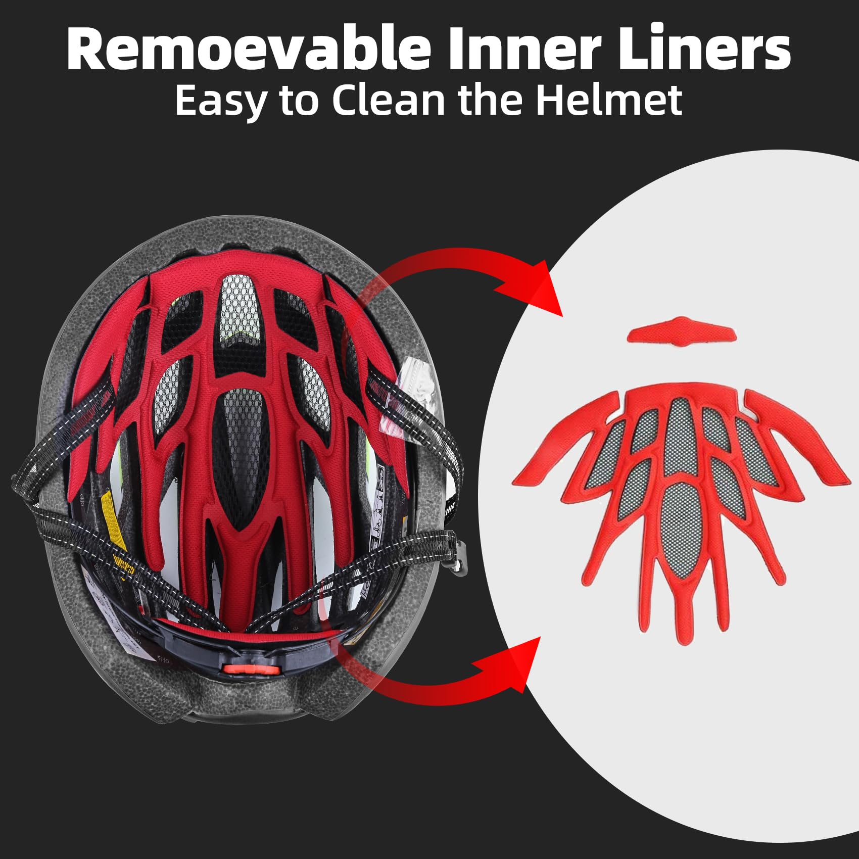 Bike Helmet, Basecamp Bicycle Helmet with Rear Light & Detachable Magnetic Goggles Lightweight Cycling Helmet Adjustable for Adult Men Women Mountain & Road (BC-069) : Sports & Outdoors