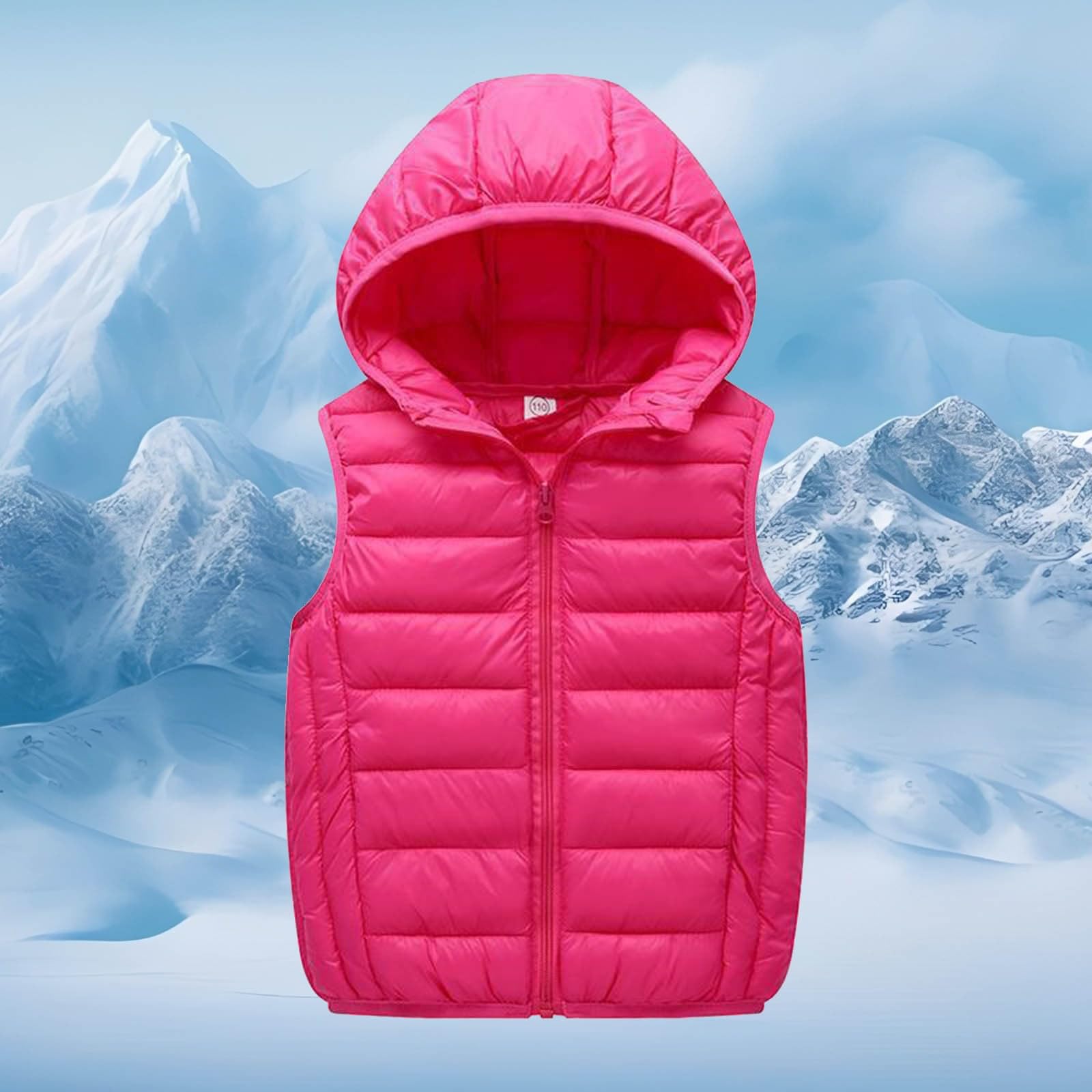 Gilet imbottito per bambini con strato termico senza maniche caldo