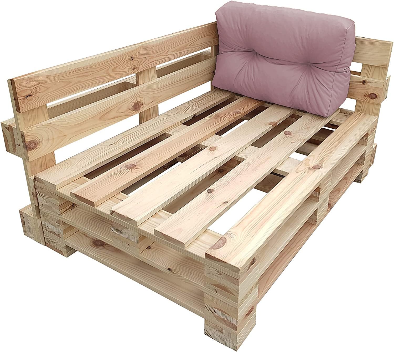 chilly pilley Palettenkissen Wasserdicht Palettenauflage Palettenpolster Palettenmöbel Gartenkissen Wasserfest Wasserabweisend viele Größen und Farben (Seitenkissen 60x40x15 Puderrosa)