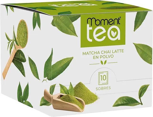 Moment Tea Matcha Latte Ecológico - 10 Sobres Monodosis de 20g - Chá Matcha Celeiro